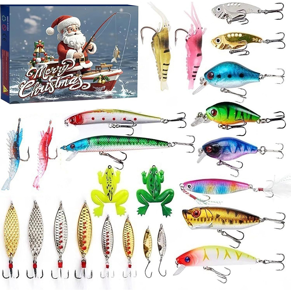 Mens Grooming Advent Calendar - Christmas Fishing Tackle Gift Box 24