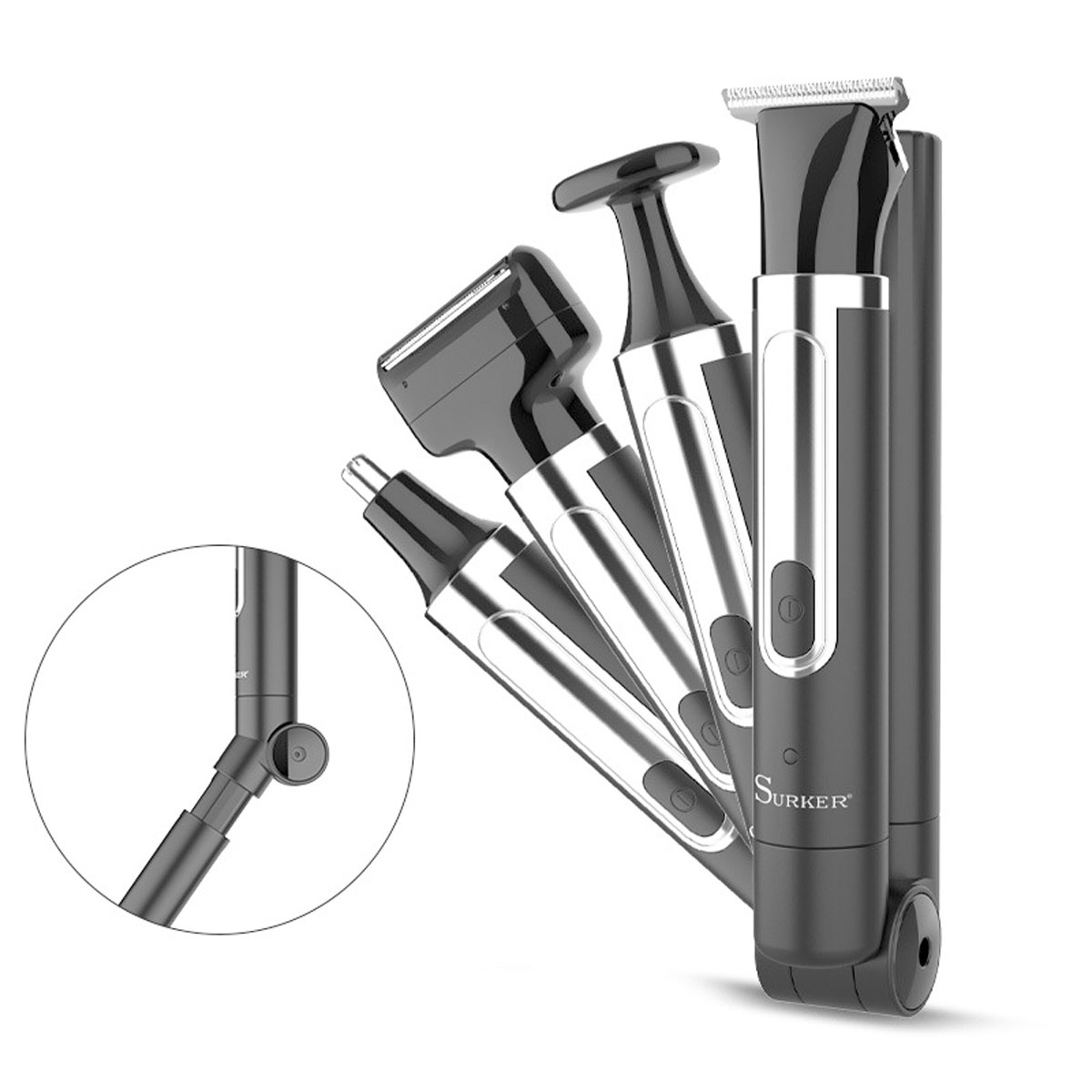 Eyebrow Razor Trimmer - Surker 4-in-1 Shaver for Men Grooming