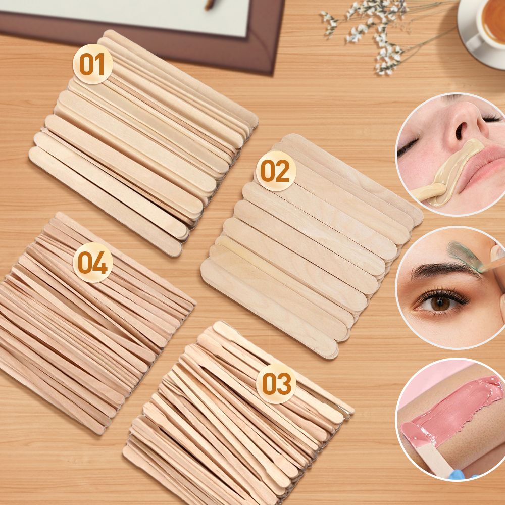 500/200/100Pcs Wooden Hair Rem - Hair Wax Stick ulasan dan harga
