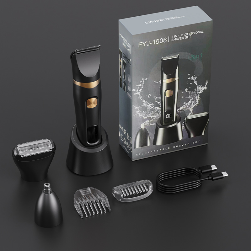 3‑Pcs Household Electric Groom - Men'S Grooming Gift Set ulasan dan harga