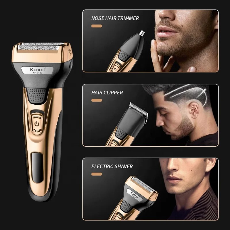 Kemei KM-1429 3 in 1 Electric  - Eyebrow Razor Trimmer ulasan dan harga