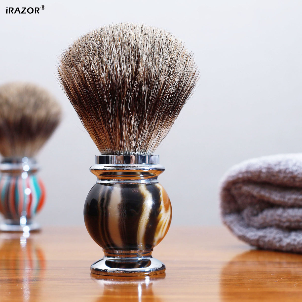 iRAZOR Silvertip Shaving Brush - Mens Grooming Barber ulasan dan harga