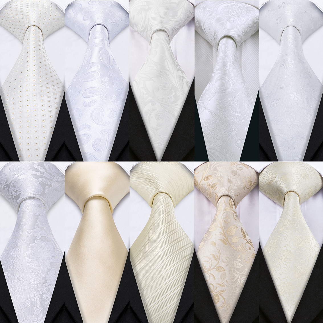 Fashion White Mens Wedding Tie - Men'S Grooming Gift Set ulasan dan harga