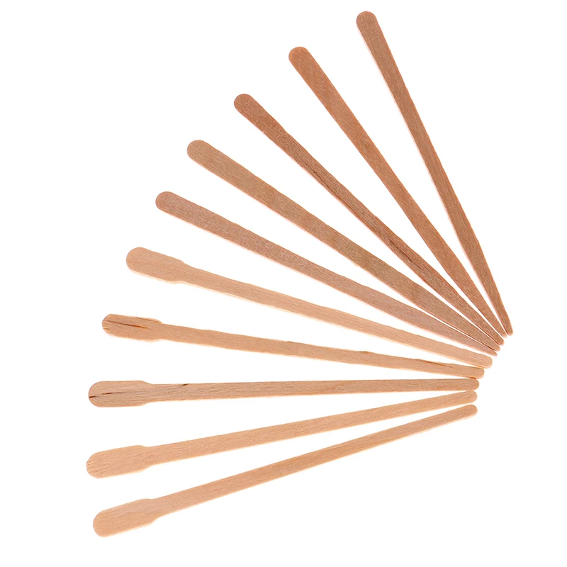 50/100Pcs Wooden Body Hair Rem - Hair Wax Stick ulasan dan harga