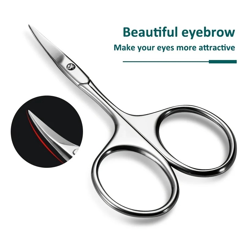 Curved Blade Eyebrow Scissors  - Eyebrow Razor Trimmer ulasan dan harga
